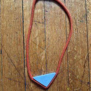 Stylish rope necklace with clay pendant